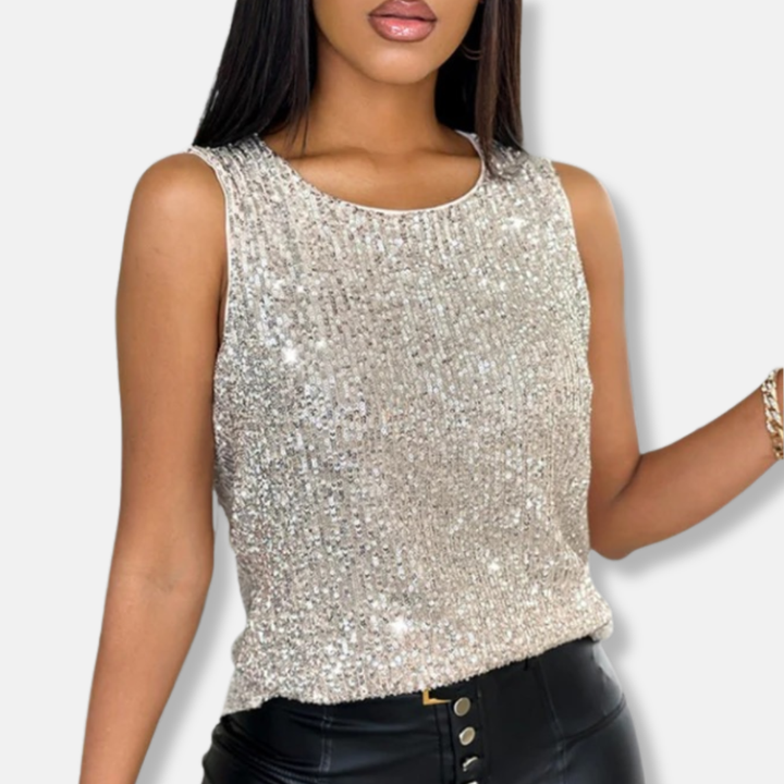 Crystal | Sparkling Sequin Sleeveless Going Out Top Women