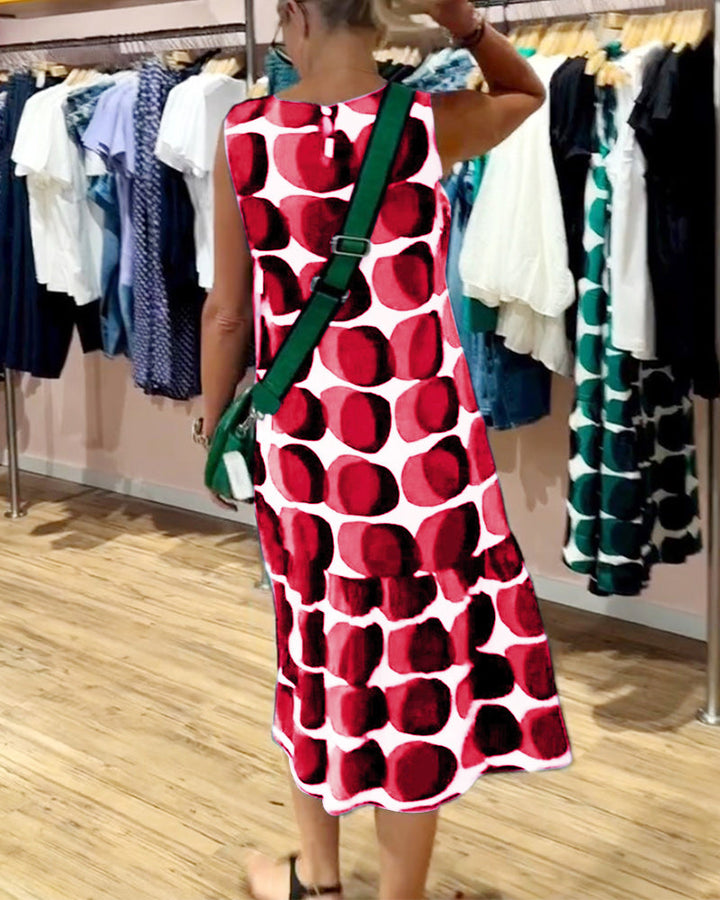 Sue Sleeveless Printed Dress