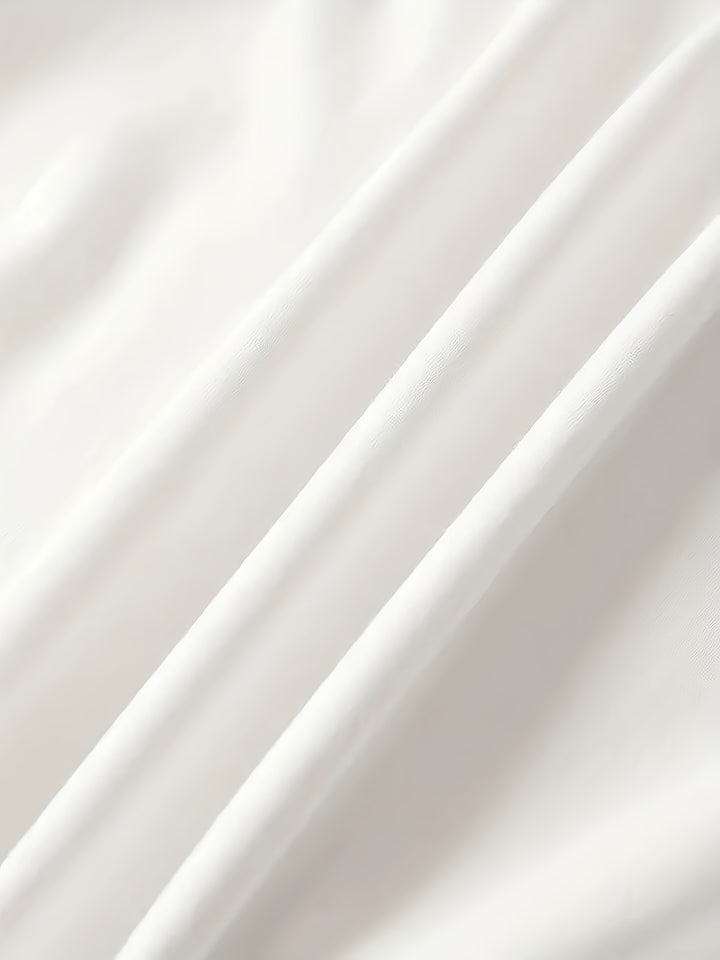 Shell - Casual Round Neck White Graphic Tee