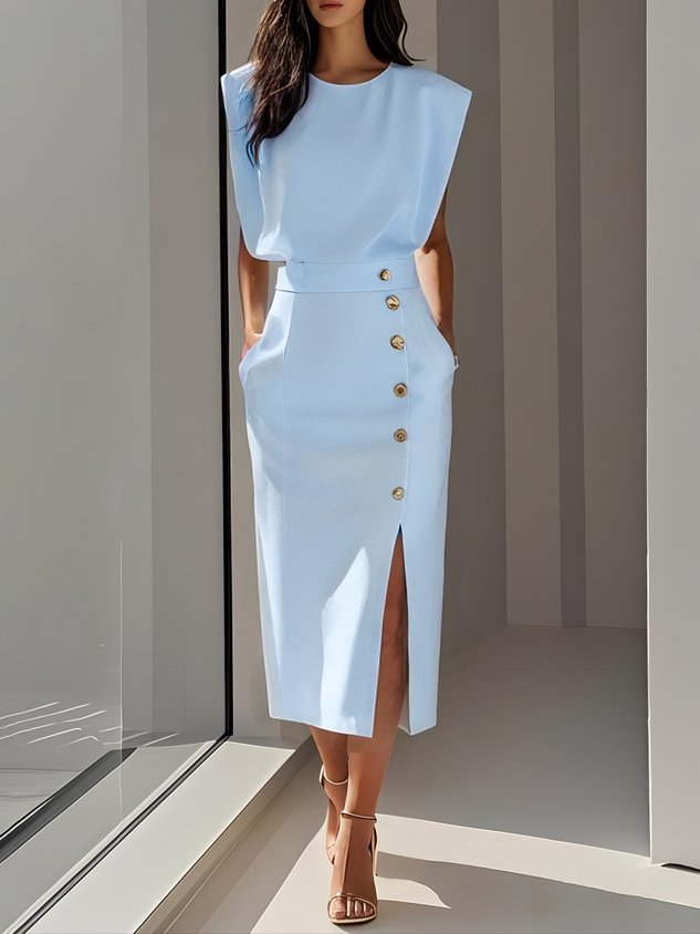 Austrie | Effortless Charm Formal Midi Dress