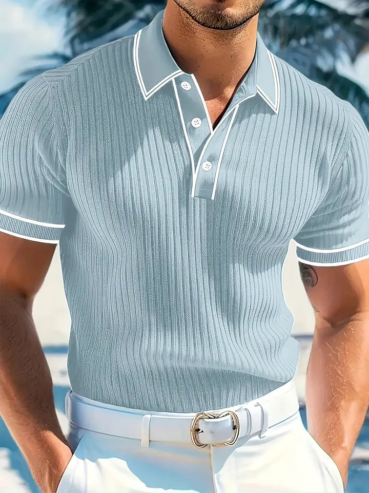 Samuel | Men's Summer Ribbed Polo Shirt