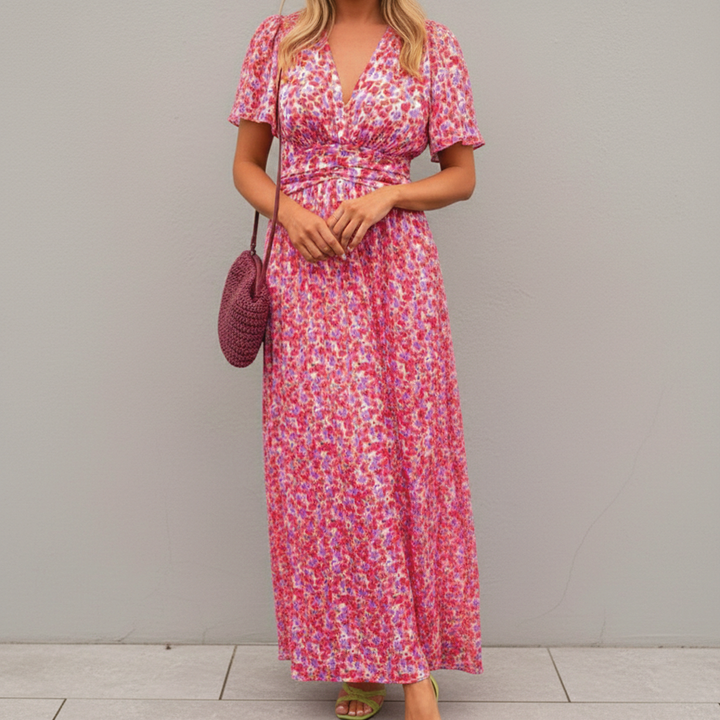 Sanne - Women's Everyday Summer Floral Maxi Dress