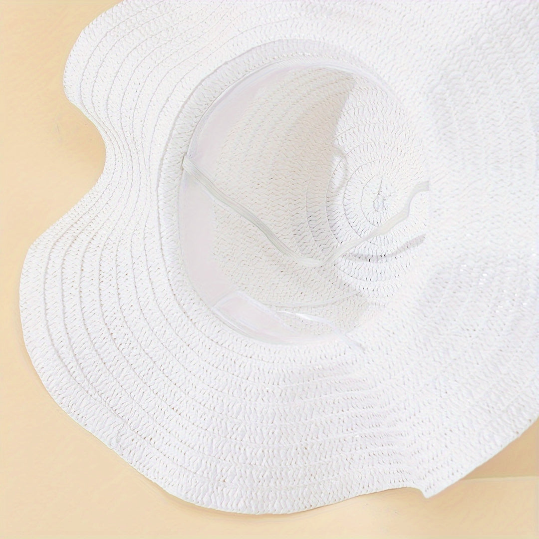 Hope - Women's Stylish Hat with Flowers in White Wavy Lace Edges