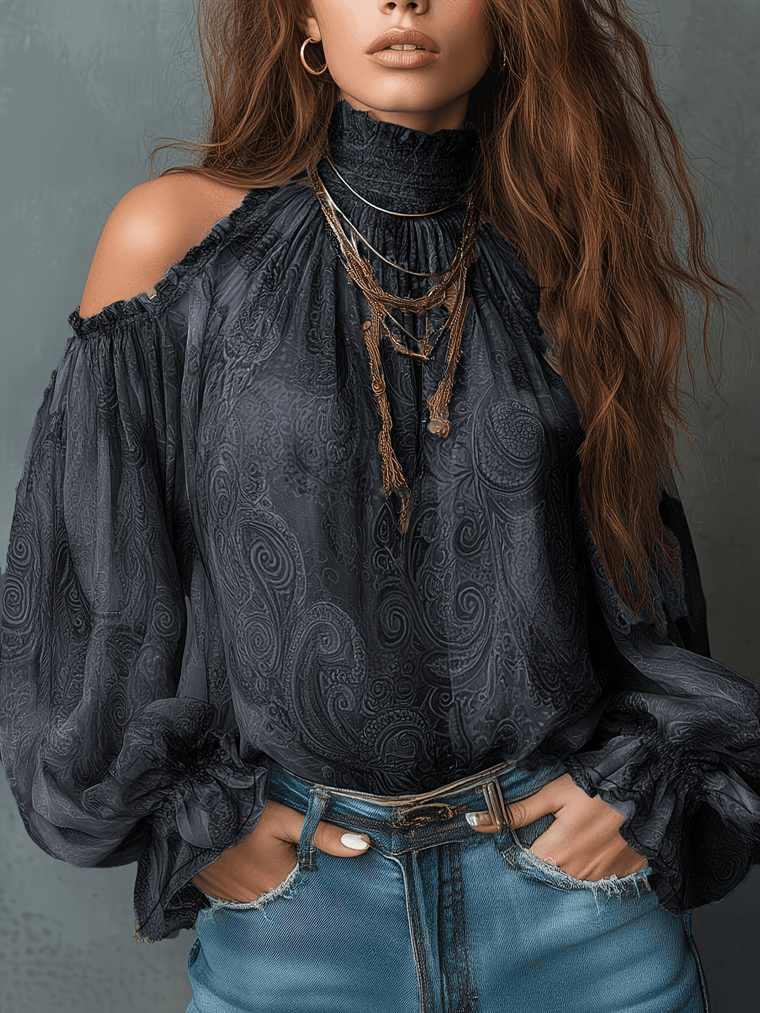 Lena - Women's Chic Boho Off Shoulder Blouse Top