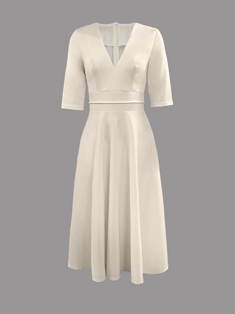 Daisy | Women Wedding Guest Flared Midi Dress