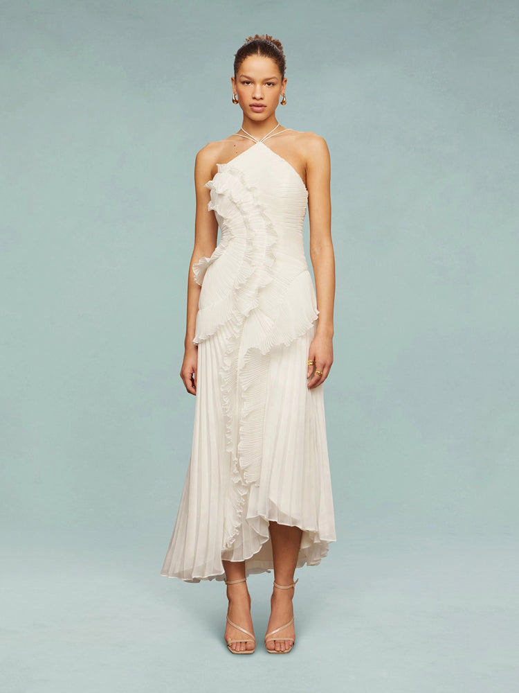 Avery - Asymmetric Pleated Dress