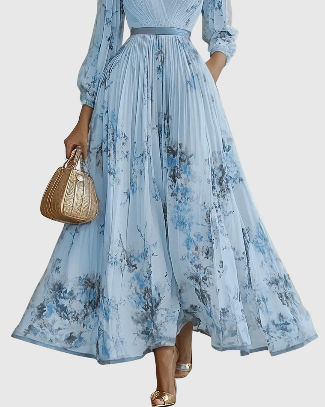 Rowella | Women's Elegant Pleated Wedding Guest Dress