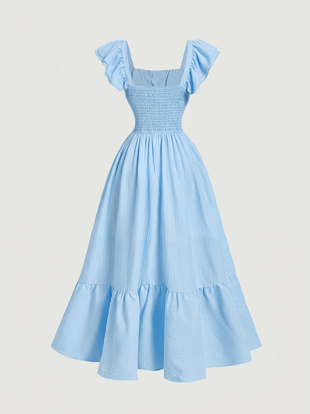Flora - Women Off-Shoulder Ruffled Waist Maxi Dress