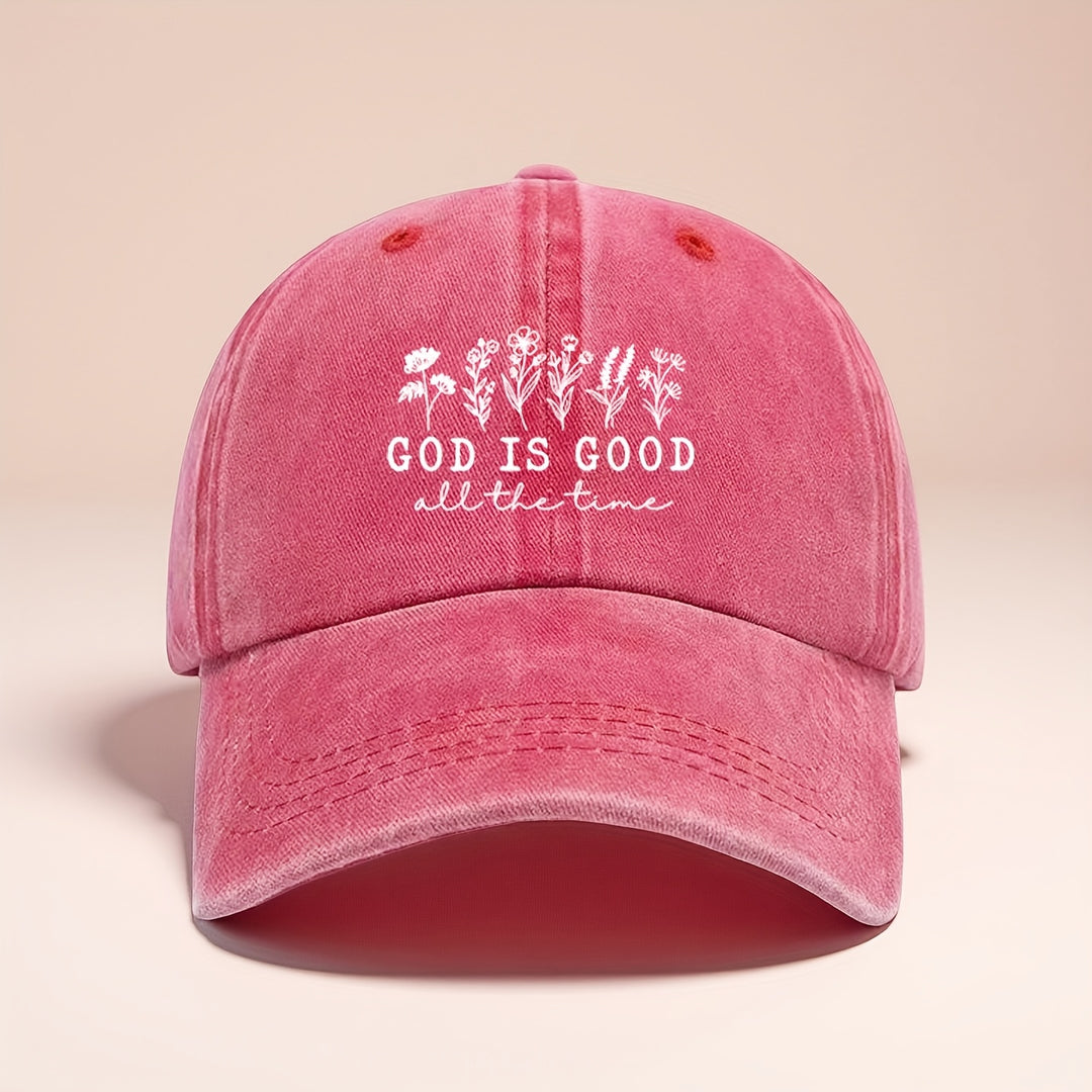 Women's Floral & God Is Good Vintage Washed Hat