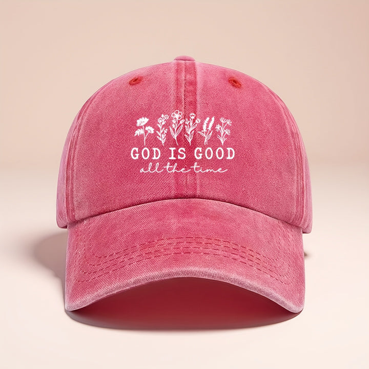 Women's Floral & God Is Good Vintage Washed Hat