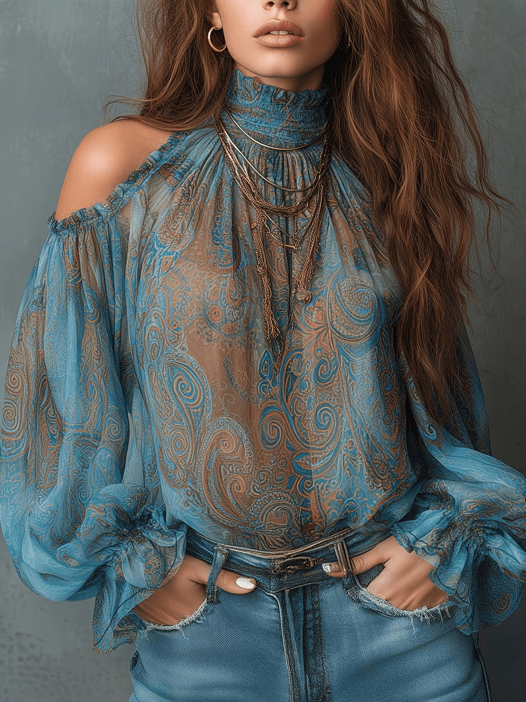 Lena - Women's Chic Boho Off Shoulder Blouse Top