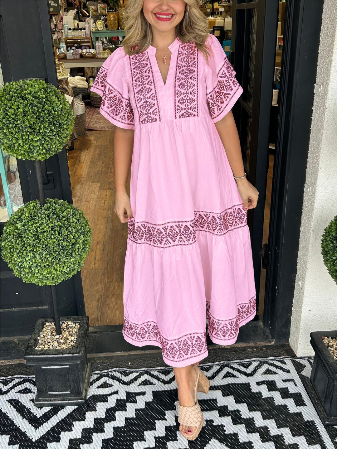 Kylie | Elegant Boho Embroidered Flowy Dress For Women