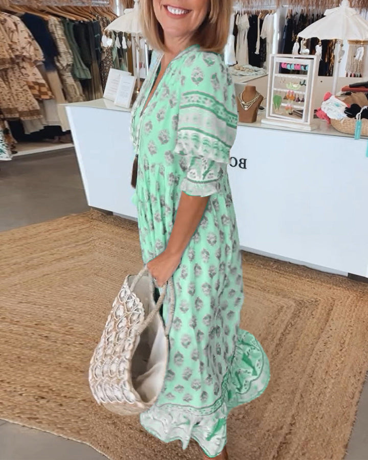 Rose - Women Boho Chic Printed Summer Dress