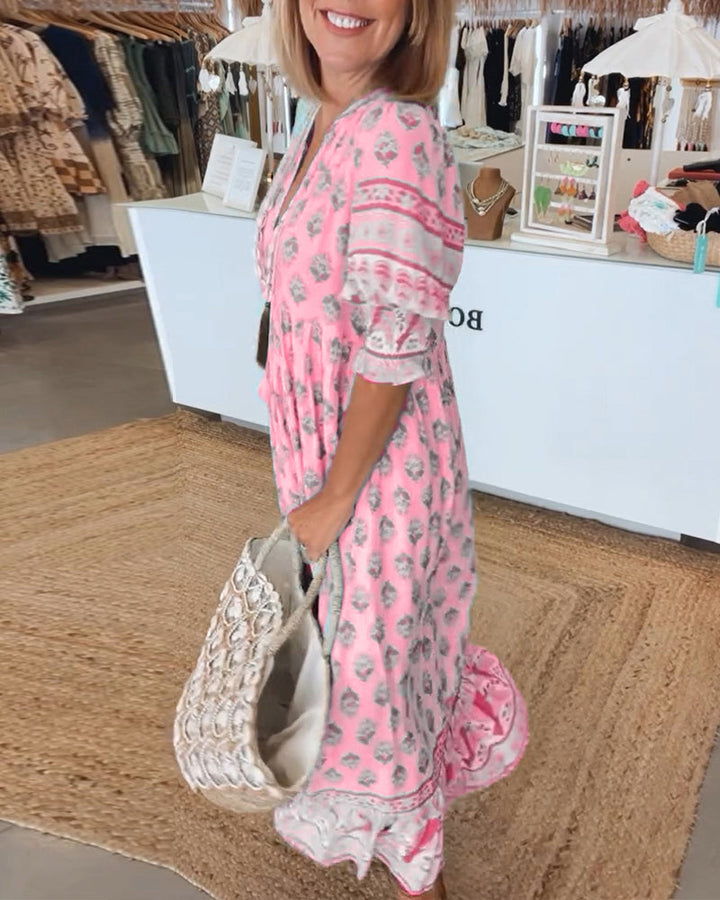Rose - Women Boho Chic Printed Summer Dress