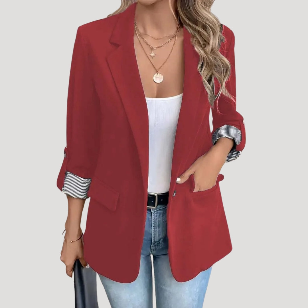 Sandy | Classic Slim Fit Tailored Blazer for Women with Notched Lapel
