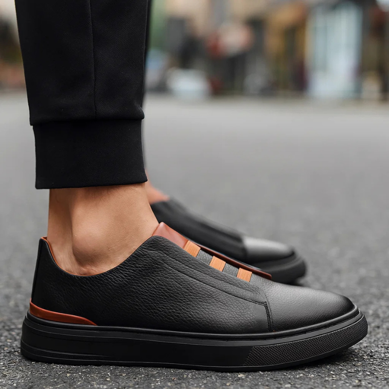Marco - Elegant Genuine Leather Sneakers