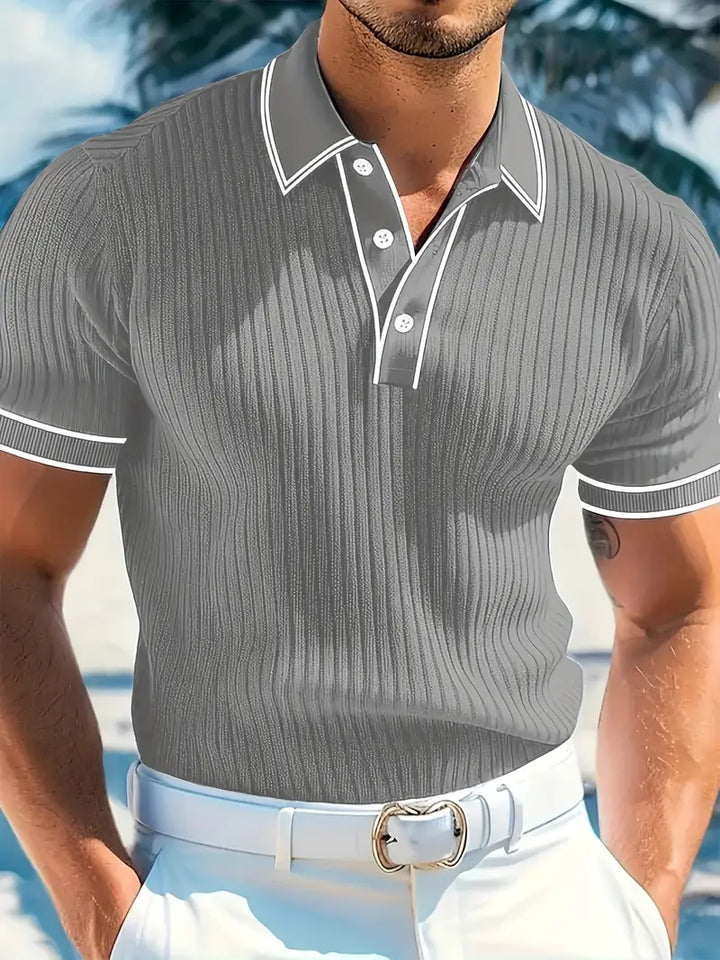 Samuel | Men's Summer Ribbed Polo Shirt
