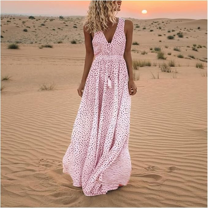 Ella | Women's Chic Boho Sleeveless Maxi Dress