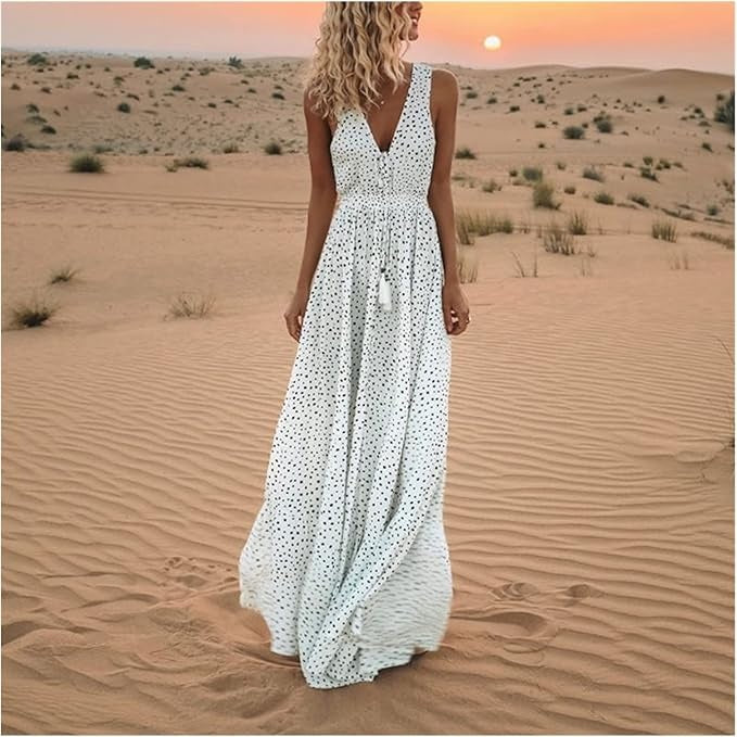 Ella | Women's Chic Boho Sleeveless Maxi Dress