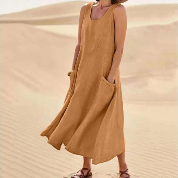 Olivia | Women's Breezy Linen Sleeveless Dress