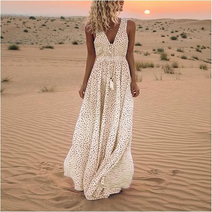 Ella | Women's Chic Boho Sleeveless Maxi Dress