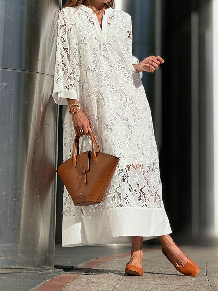 knee length dresses for ladies Avery Long Sleeve Maxi Dress / Sage | Meshki main image 0
