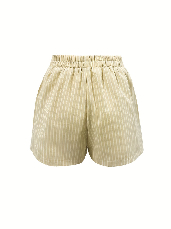 Sandra - Women Casual Striped Summer Shorts with Pockets