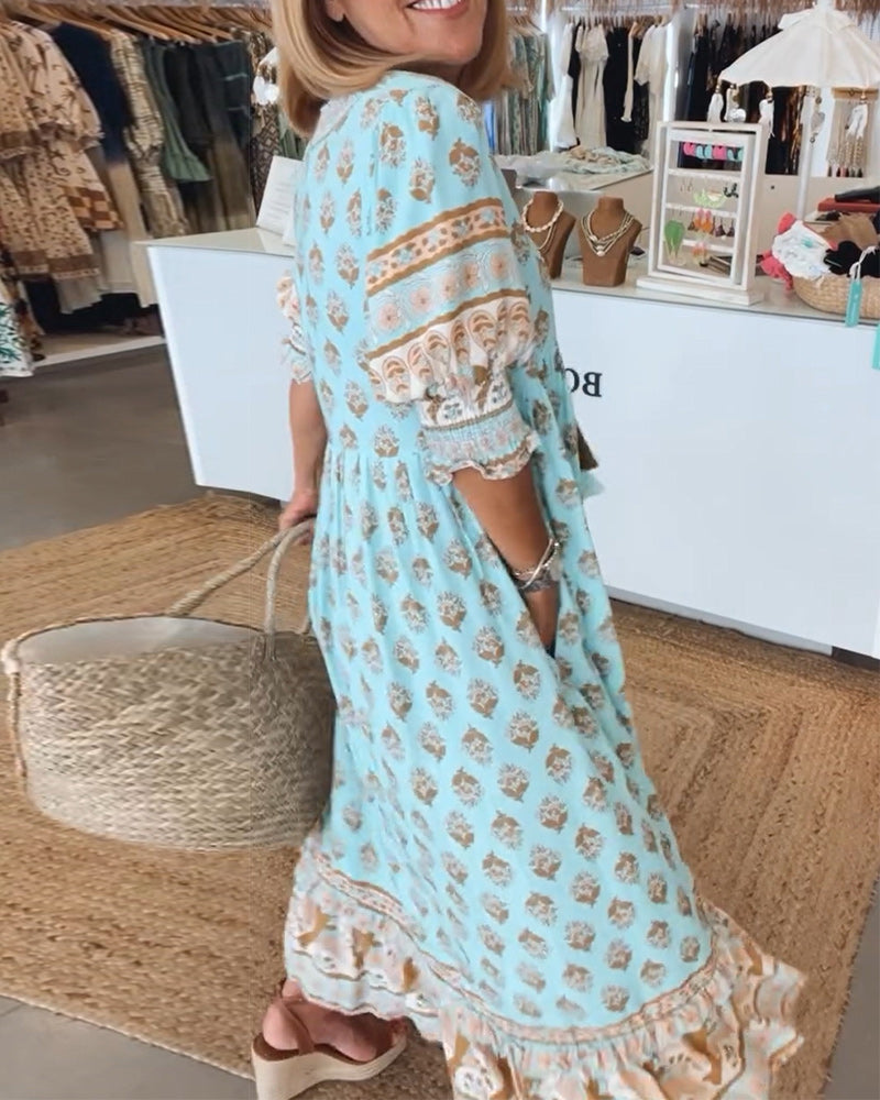 Rose - Women Boho Chic Printed Summer Dress