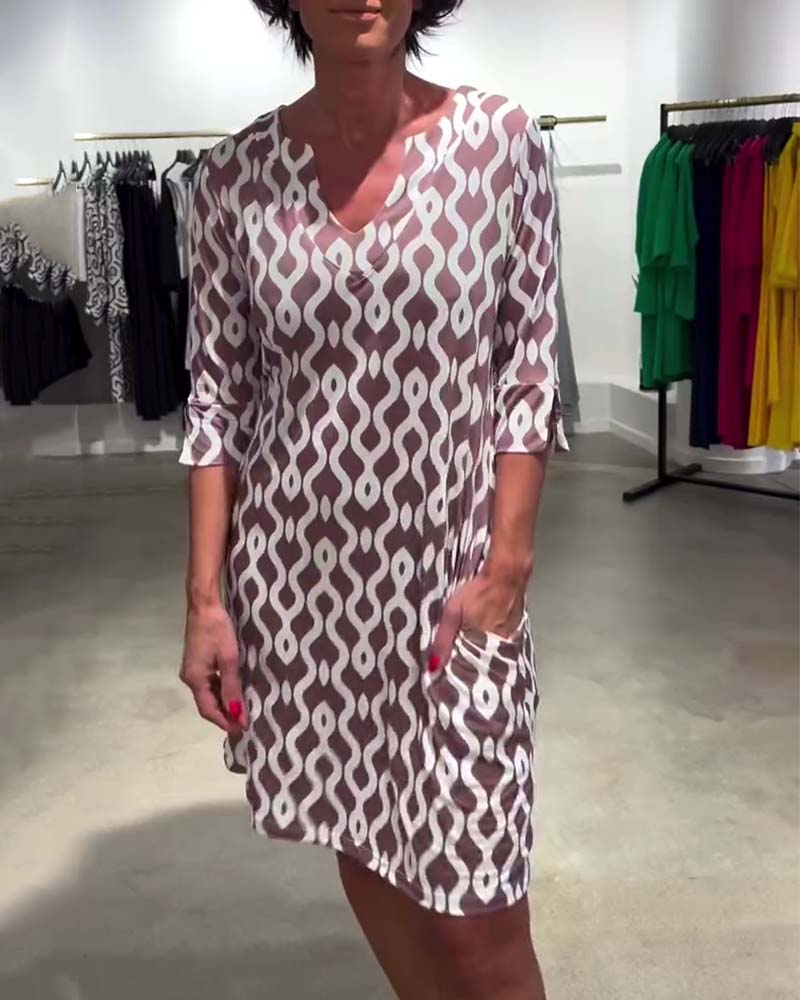 Elara Geometric Dress