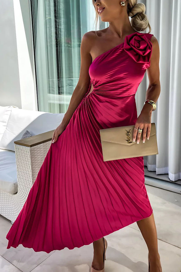 Lizbeth Flower Shoulder Dress