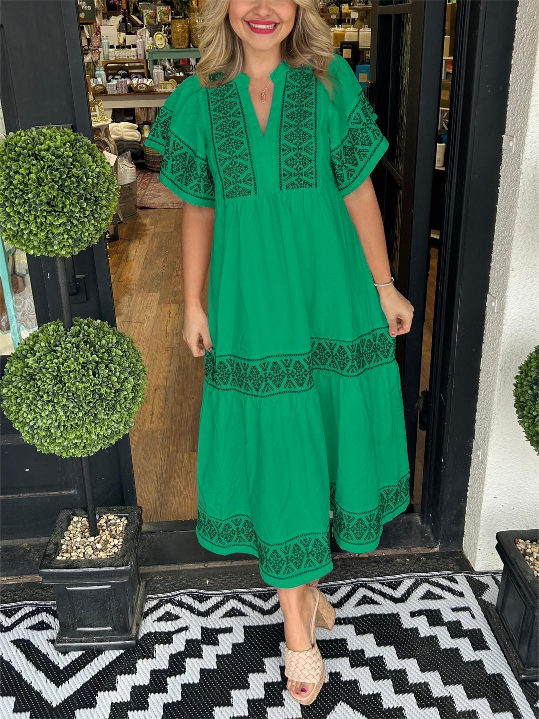 Kylie | Elegant Boho Embroidered Flowy Dress For Women