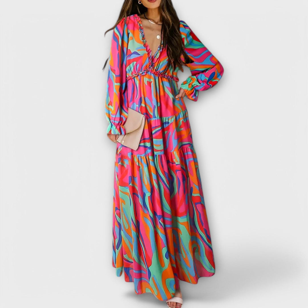 Hannah | Elegant Floral Maxi Dress