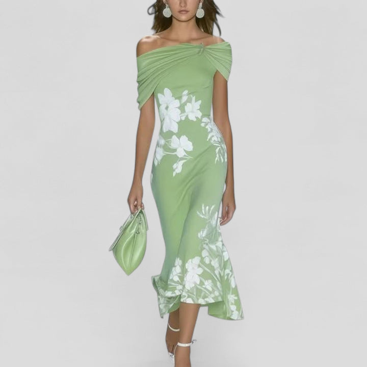 Lindsey | Elegant Midi Wedding Guest Dress