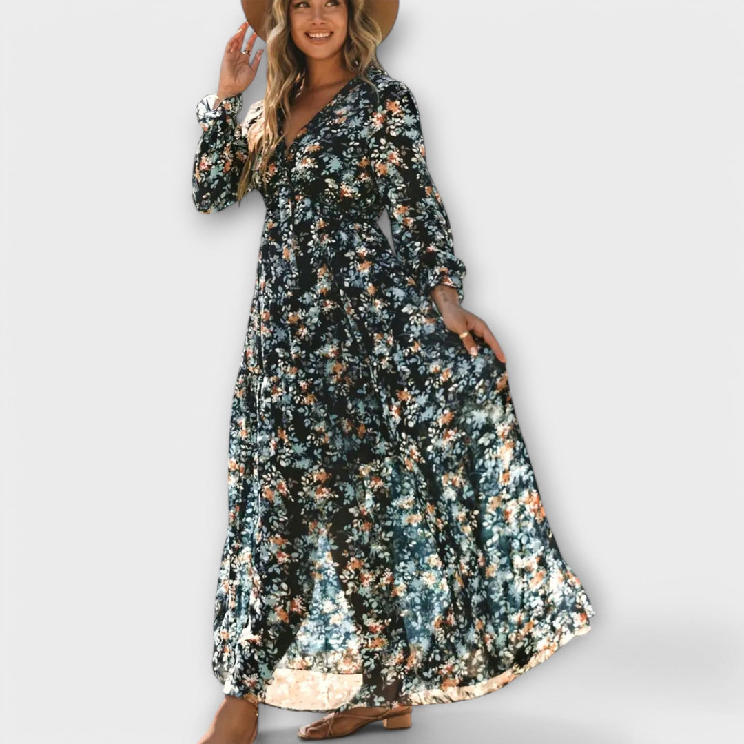 Hannah | Elegant Floral Maxi Dress