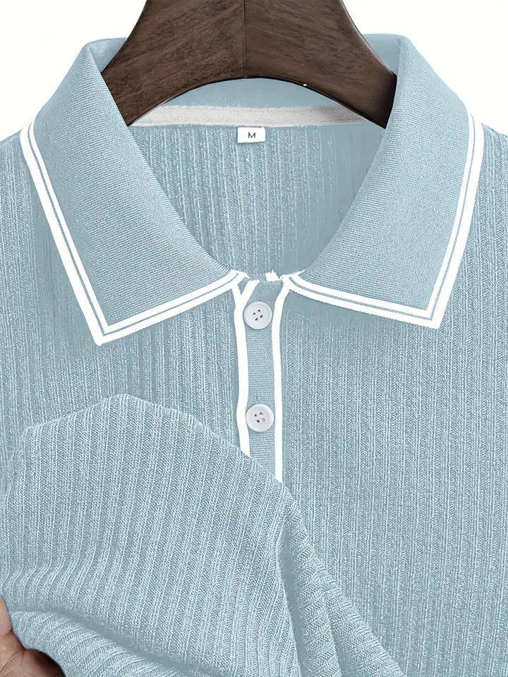 Samuel | Men's Summer Ribbed Polo Shirt