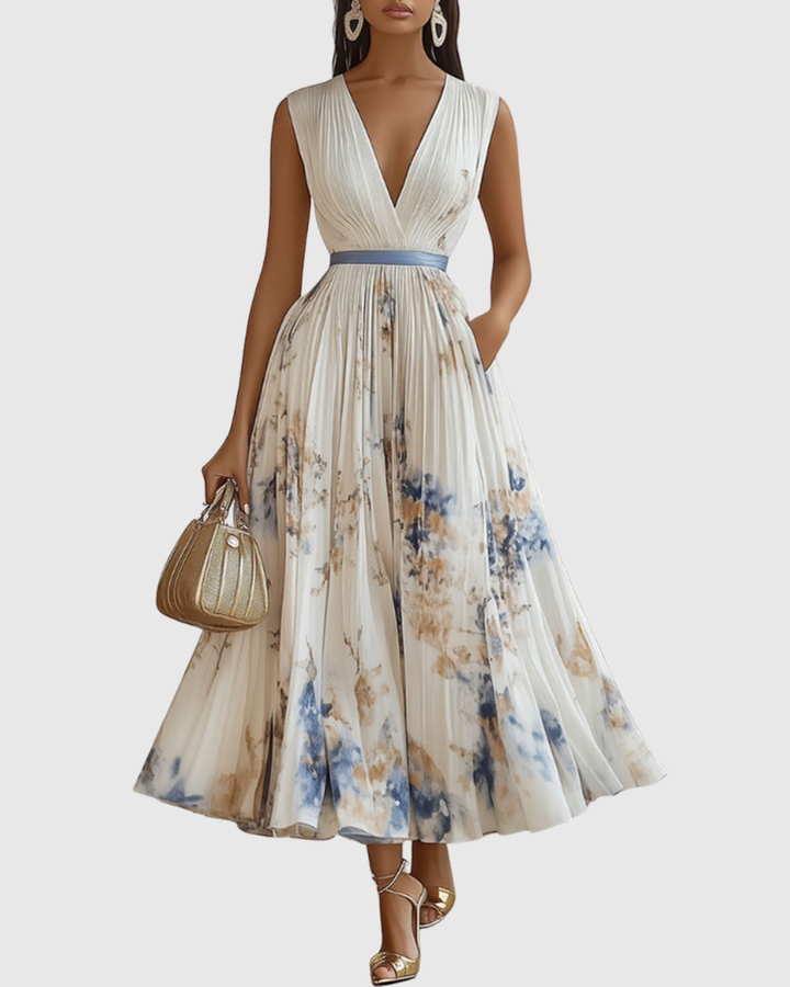 Rowella | Women's Elegant Pleated Wedding Guest Dress