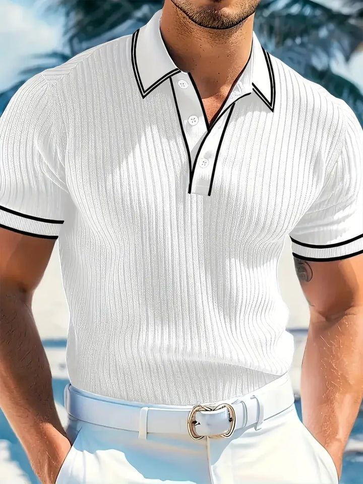 Samuel | Men's Summer Ribbed Polo Shirt