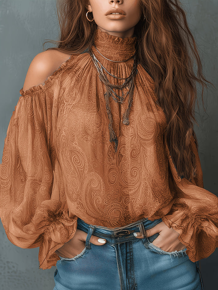 Lena - Women's Chic Boho Off Shoulder Blouse Top