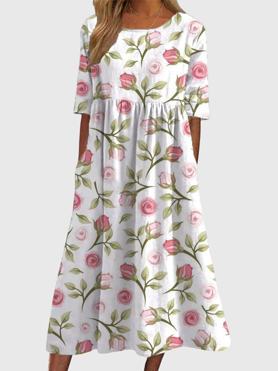Djala | Women's Flattering Wrap Midi Dress