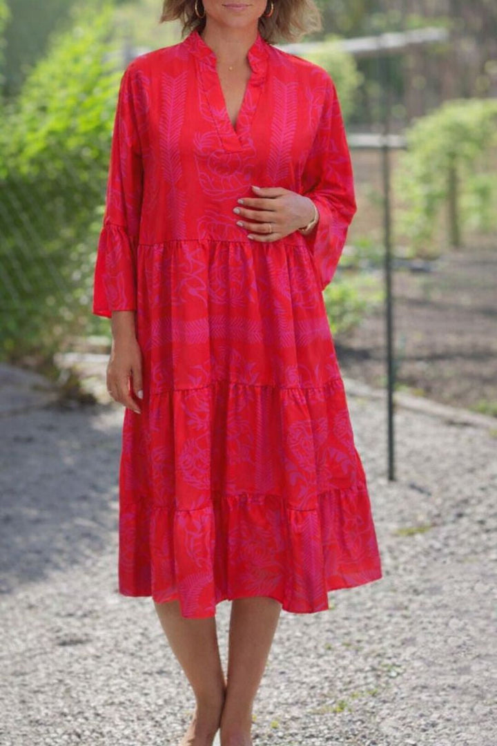 Penelope | Women’s Boho Loose Fit Midi Dress For Summer