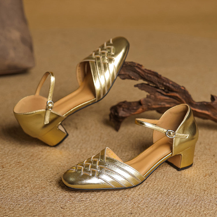 Avora Genuine Leather Heels