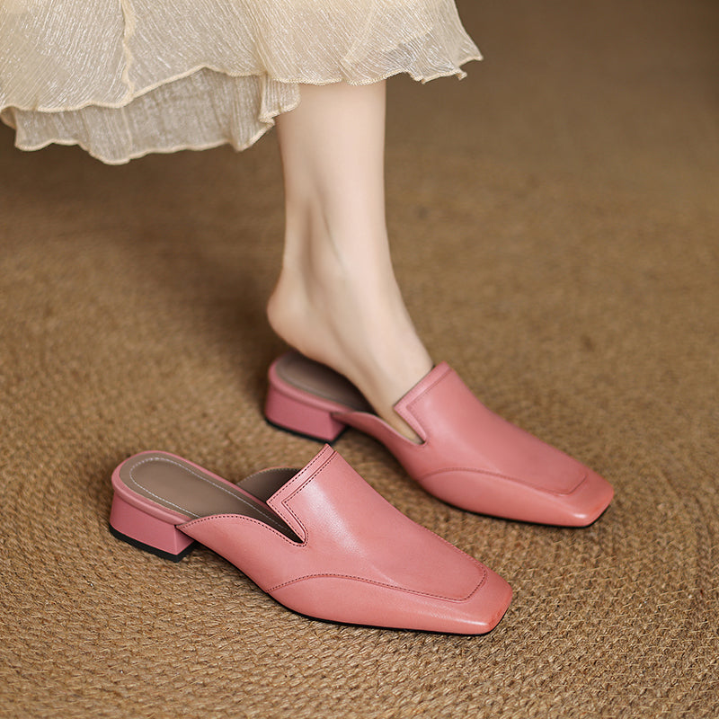 Bellesa Leather Mules
