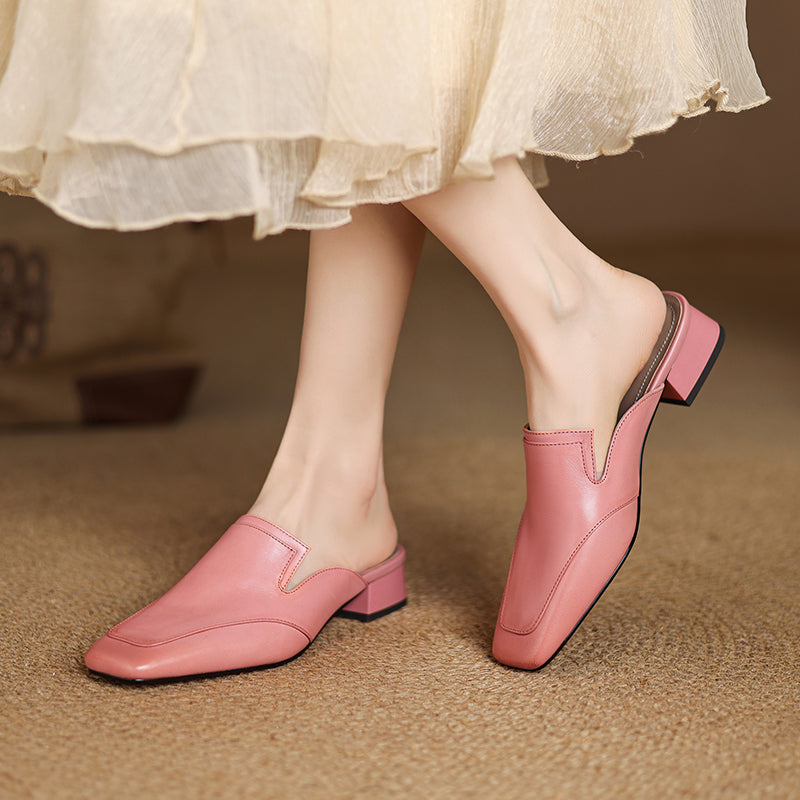 Bellesa Leather Mules