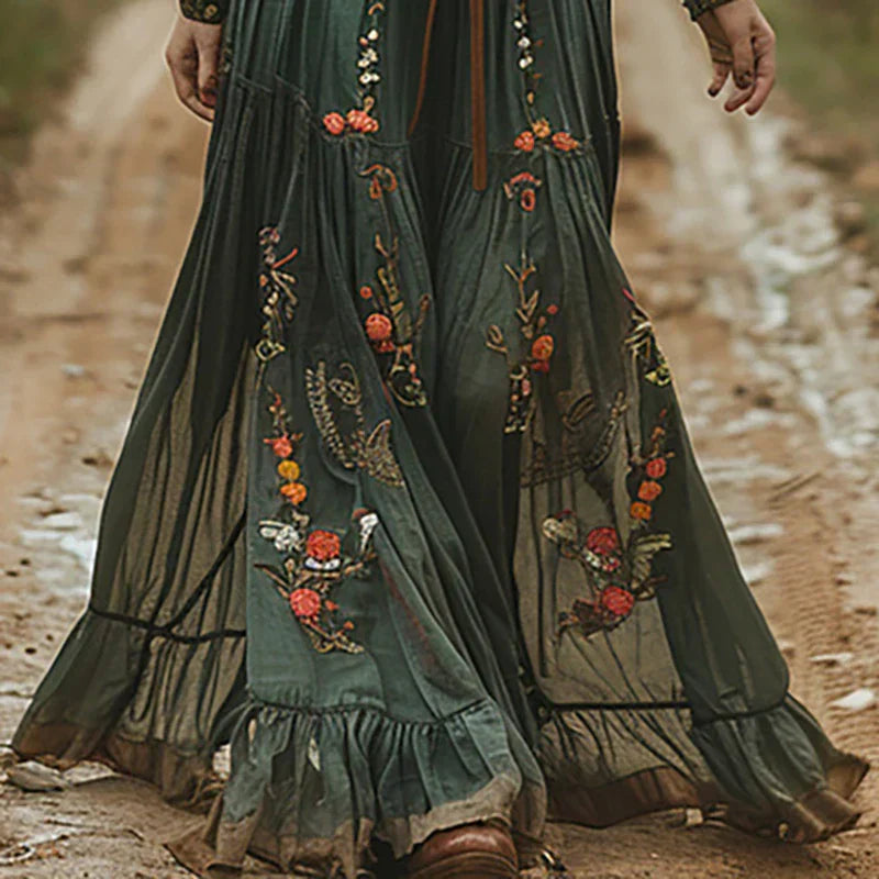 Claire | Women's Chic Boho Casual A-line Maxi Dress