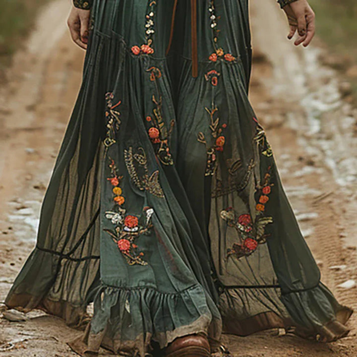 Claire | Women's Chic Boho Casual A-line Maxi Dress