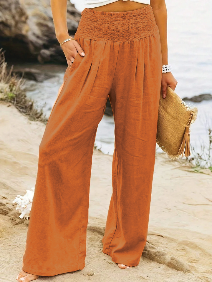 Mary - Casual Wide Leg Linen Summer Pants