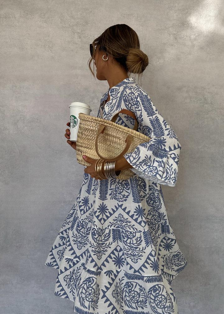Eleanor | Women's Boho Patterned Long Sleeve Mini Dress