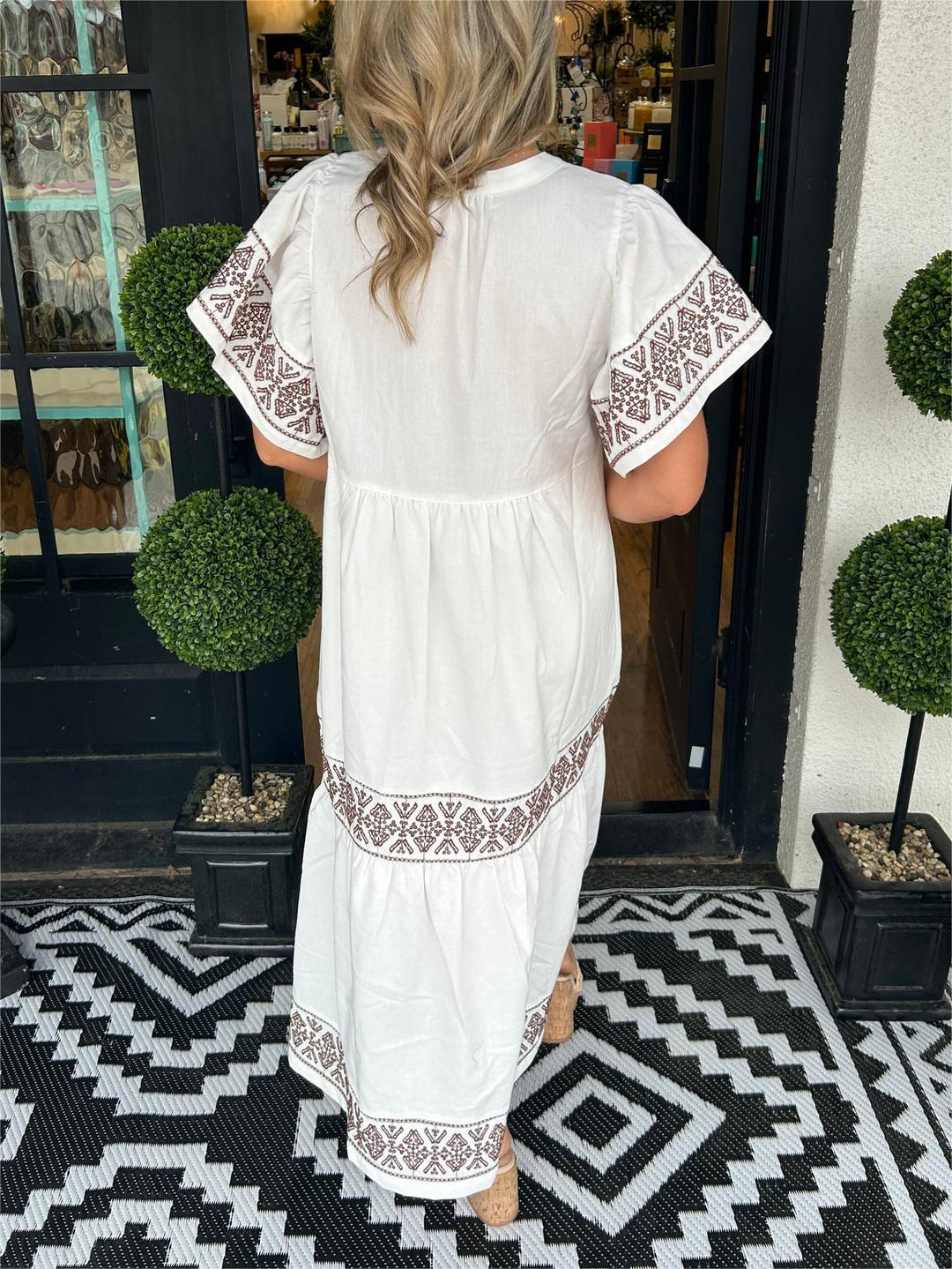 Kylie | Elegant Boho Embroidered Flowy Dress For Women