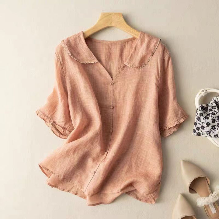 Kristi - Vintage Classic Collared Blouse