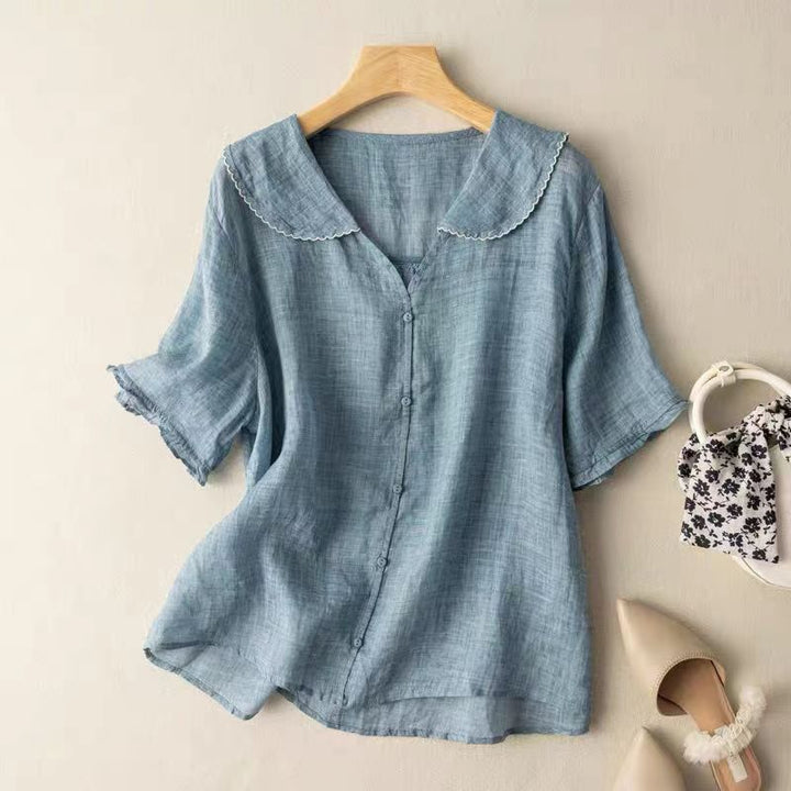 Kristi - Vintage Classic Collared Blouse